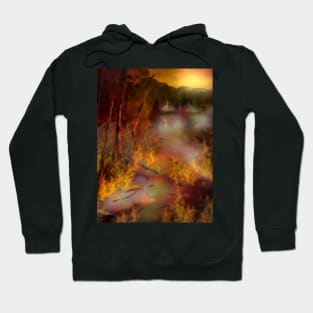 mystical forest fire Hoodie